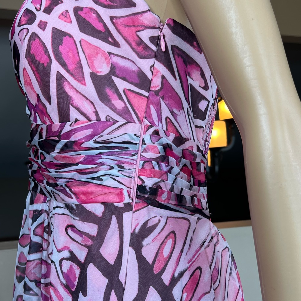 White House Black Market Fuchsia Halter Maxi Dress - Picture 8 of 16